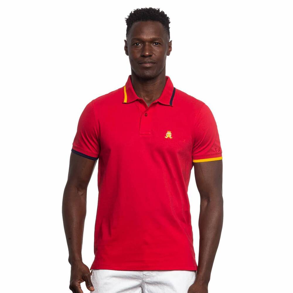 NEW EIGHT X monaco frog slim fit polo in red